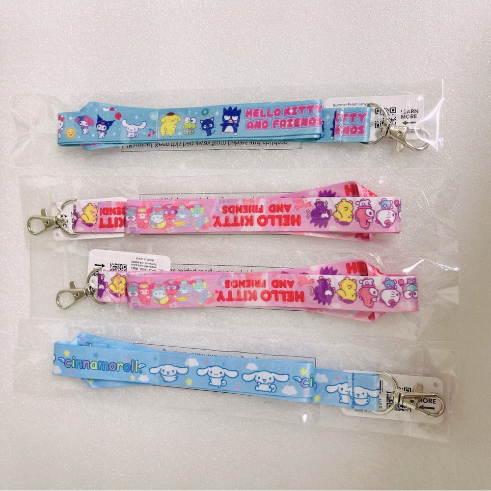 🌻 NEW - Sanrio Friends Set of 4 Lanyards Exclusive Round 1